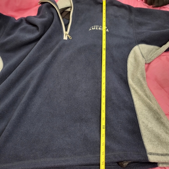 BUNDLE Perry Ellis America Active size XL Fleece Pullover Navy Blue with Gray - Picture 6 of 10
